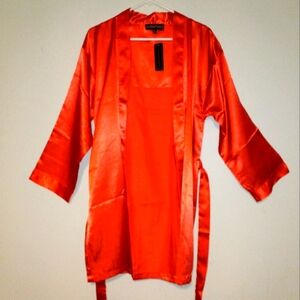 Womens Silk Night Cover-up..Gorgeous color Burnt Orange..XL